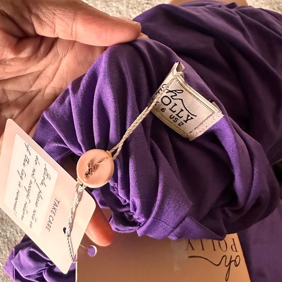 OH POLLY COLD SHOULDER ASYMMETRIC RUCHED MIDAXI DRESS IN PURPLE✨ - Picture 5 of 5